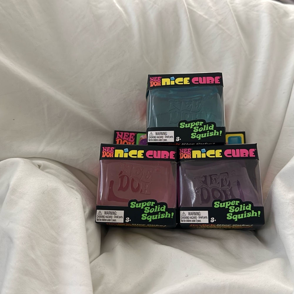 Nee Doh Nice Cube Super Solid Squish Toy Set